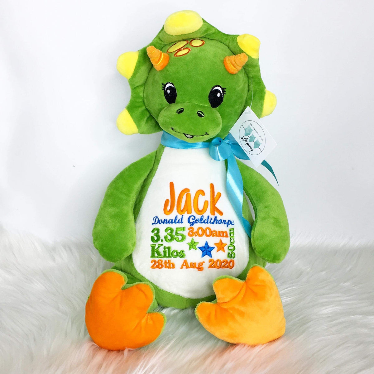 Personalised dinosaur store teddy