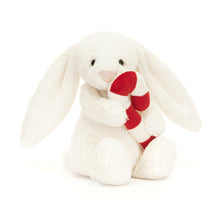 Load image into Gallery viewer, Personalised Jellycat Bashful Bunny SMALL - Candy Cane FRONT VIEW
