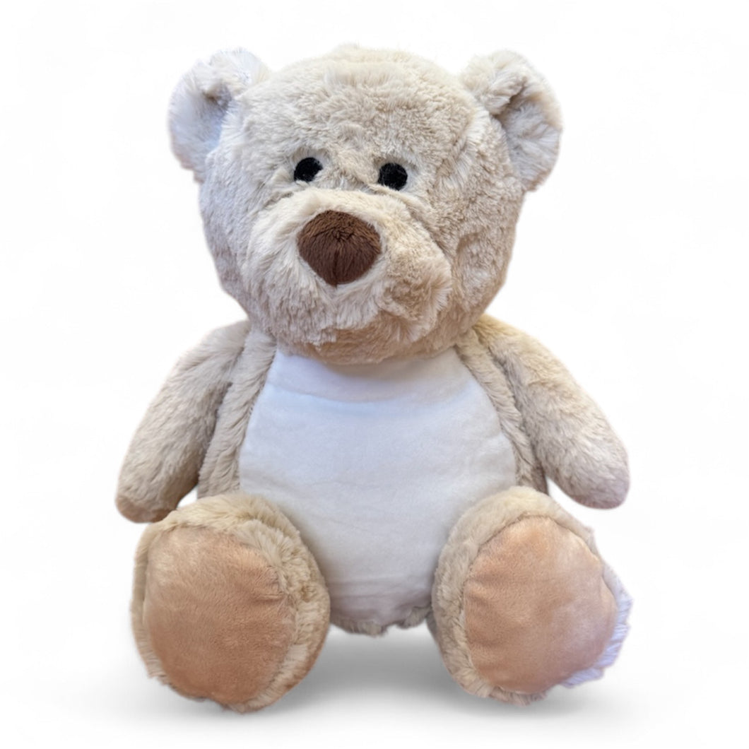 Personalised Beige Bear | White Tummy