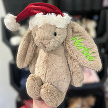 Load image into Gallery viewer, Personalised Jellycat Bashful Bunny Medium - Christmas
