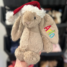 Load image into Gallery viewer, Personalised Jellycat Bashful Bunny Medium - Christmas
