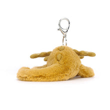 Load image into Gallery viewer, Jellycat Golden Dragon Bag Charm back

