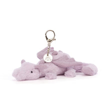 Load image into Gallery viewer, Jellycat Lavender Dragon Bag Charm
