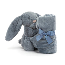 Load image into Gallery viewer, Personalised Jellycat Bashful Bunny - Dusky Blue Blankie Soother
